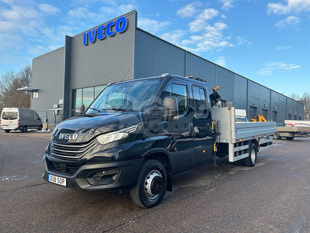 Iveco 70-180 inredning, långt flak & kran 7,7 m 2022